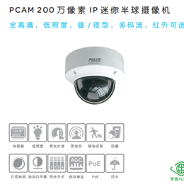 PMD20DNF 派爾高200 萬像素，全高清，晝 / 夜型，IP 迷你半球攝像機(jī)